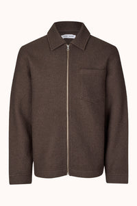 HANNES FULL ZIP -  TURKISH COFFEE