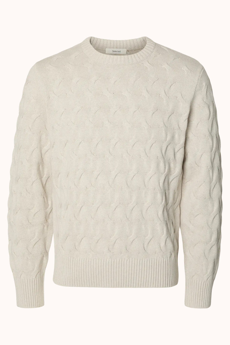 SLMCARLOS LS CABLE CREW NECK