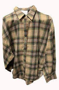 Anne Checked Blouse - Beige