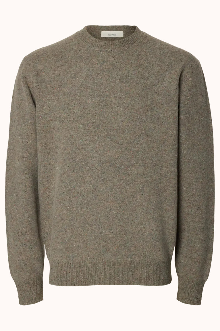 ANRRAGI LS KNIT WOOL CREW NECK