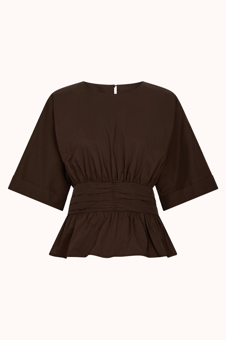 Annegret Pop Blouse - Bruin