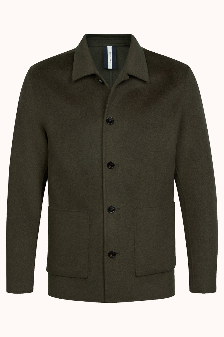 OVERSHIRT WO BASIC D.GREEN