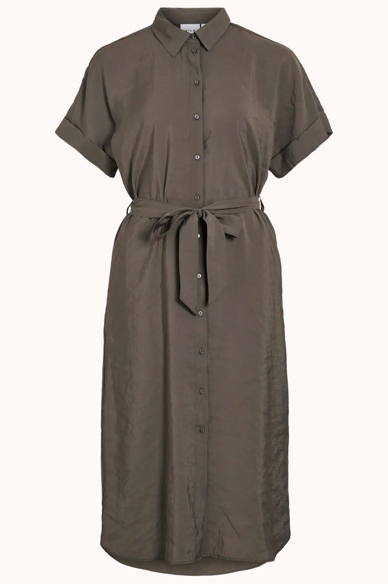 VIHULA S/S MIDI SHIRT DRESS