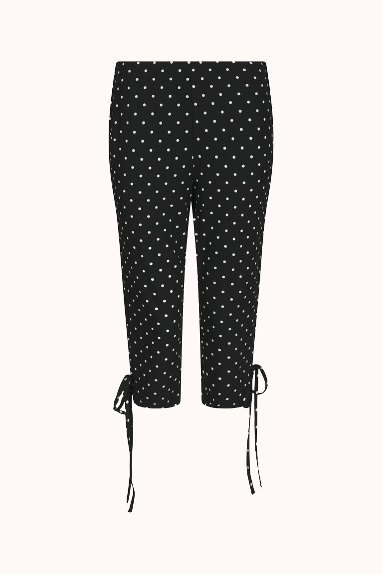 Juan Dot Capri Pants - Zwart