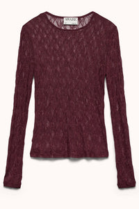AWTESSY LS O-NECK LACE TOP NOOS