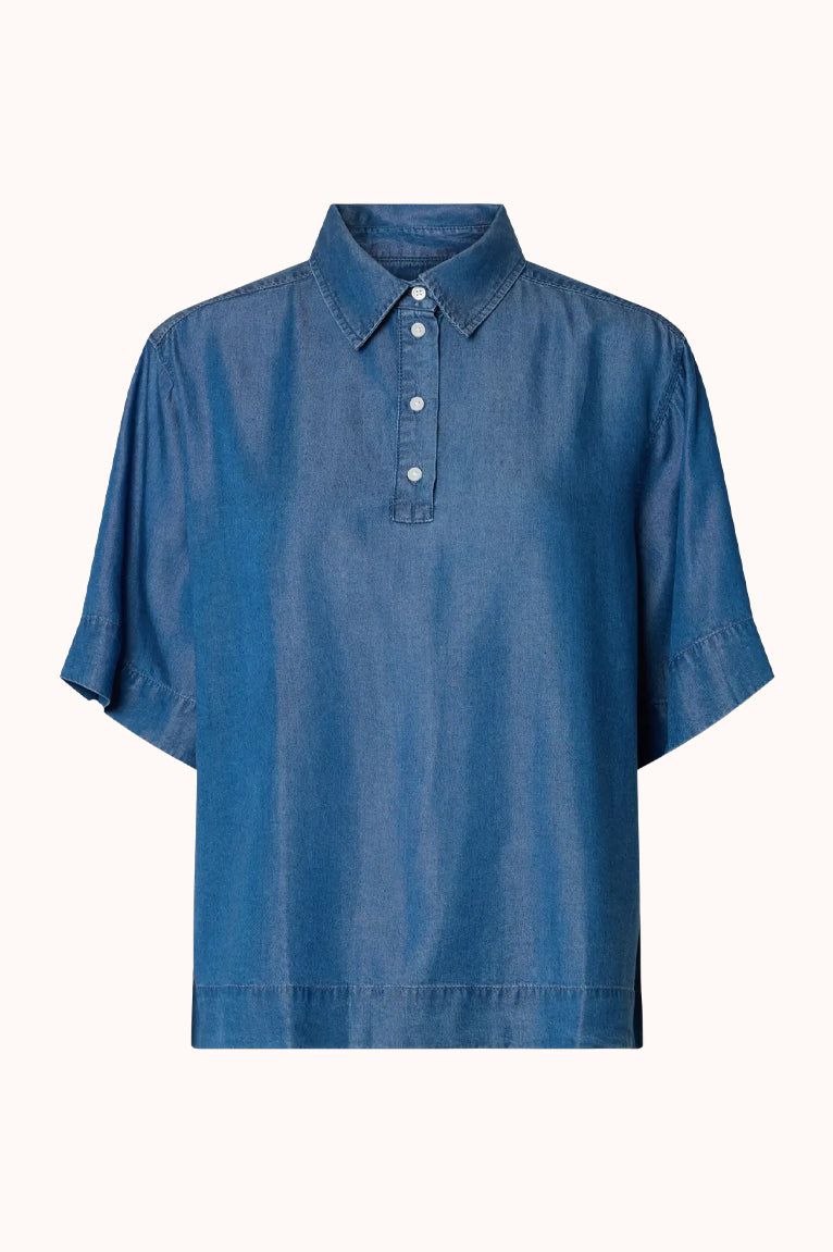 SLFJANNA OVERSIZE 2/4 POLO SHIRT