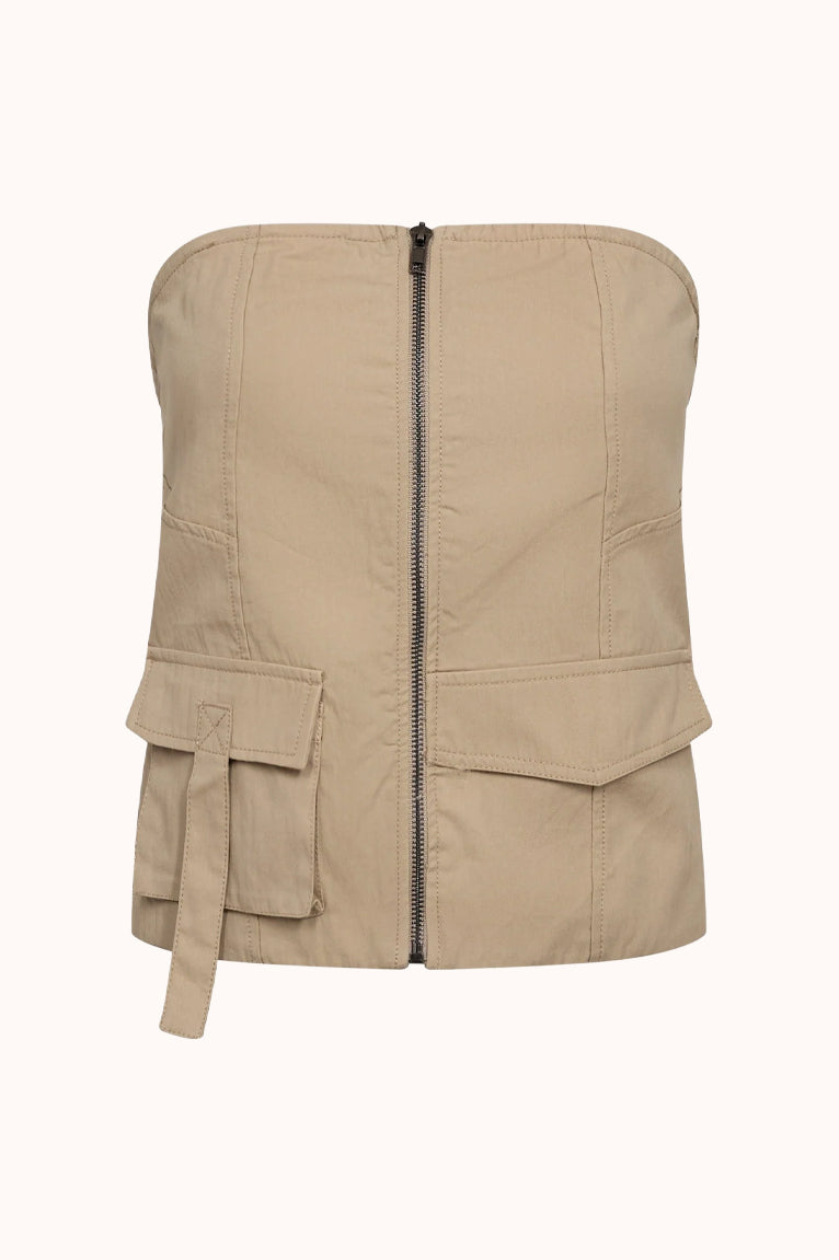 KeshaCC Zip Tube Top - Bruin