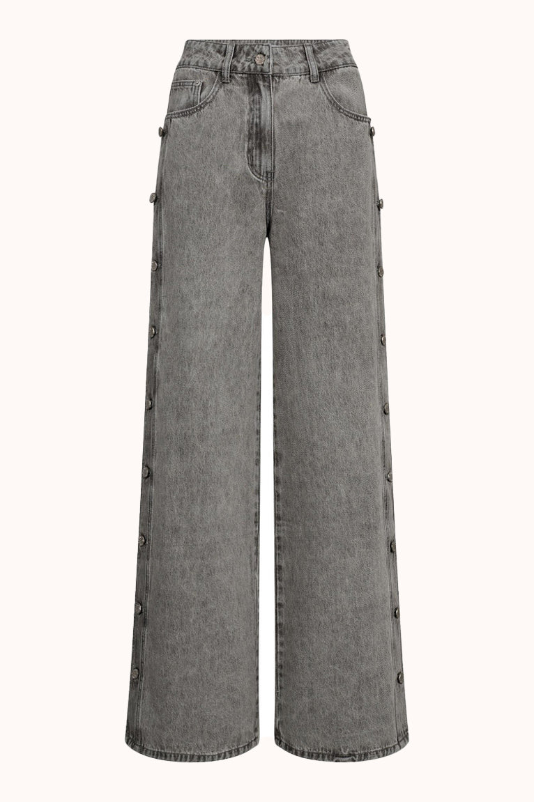 Button Tall Jeans - Grijze Jeans