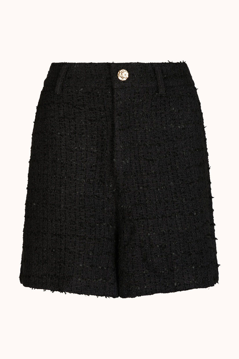 Zanya Boucle Shorts - Zwart