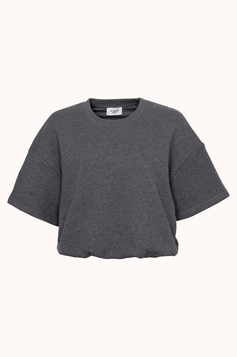 Lucia shortsleeve balloon sweat - Grijs
