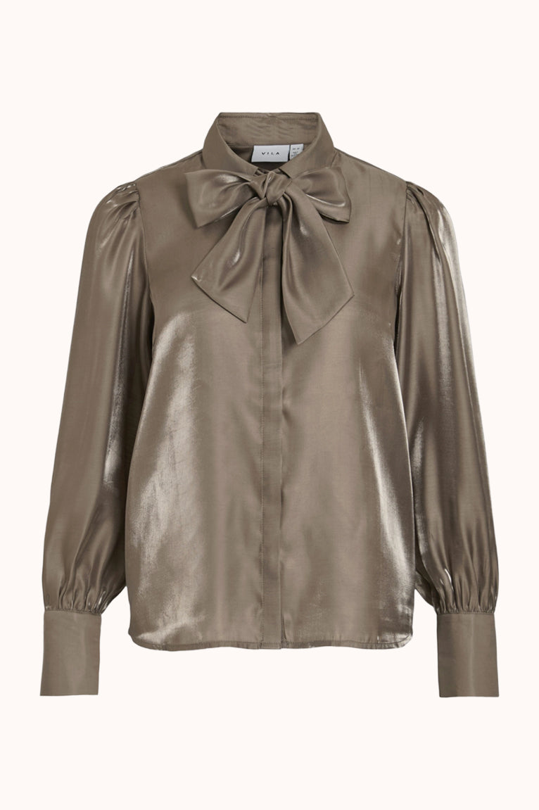 VIKLARINA NEW L/S BOW SHIRT