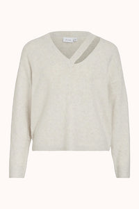 VILOVIRA V-NECK L/S SLIT DETAIL KNIT