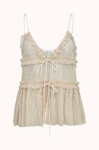 New Lace Tie Top