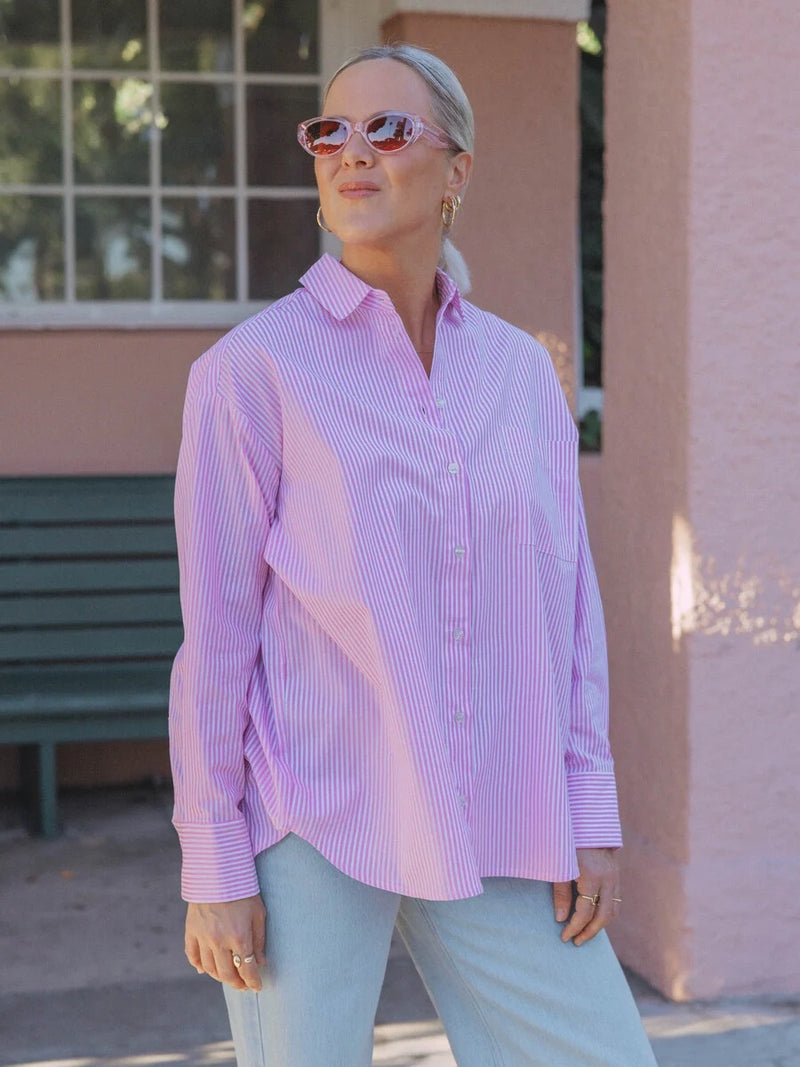 YARA basic shirt - Roze