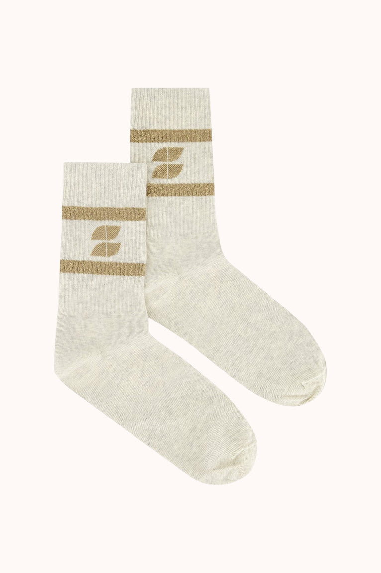 Logo sparkle socks - Goud