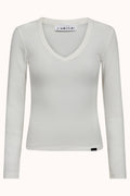 Deep V LS Rib Tee