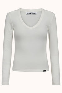 Deep V LS Rib Tee