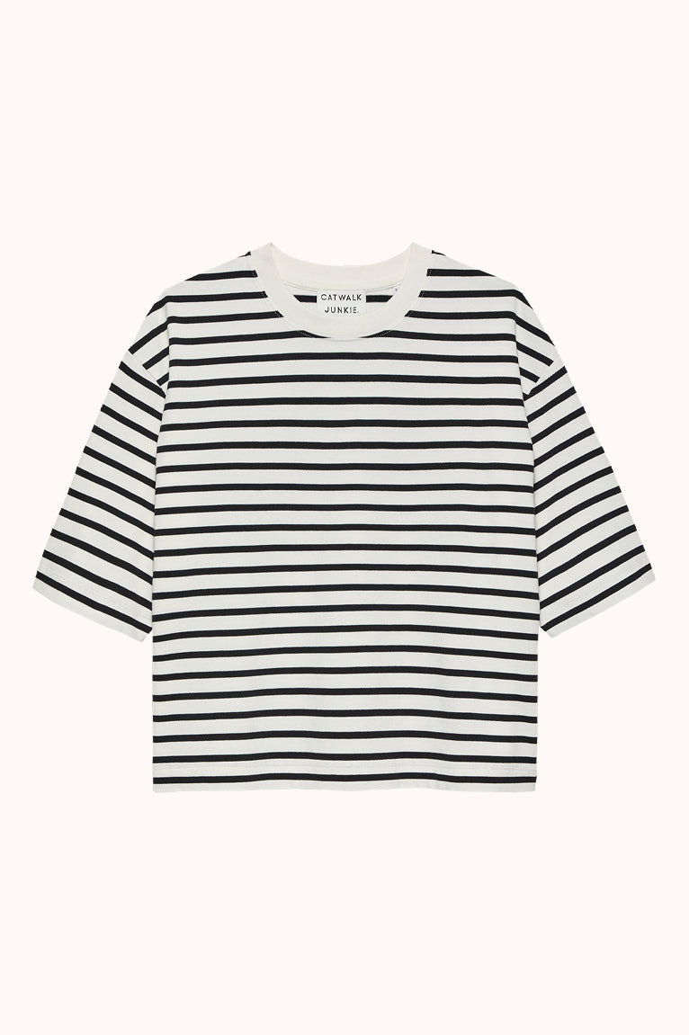 Loose fit tee yarn dyed stripe
