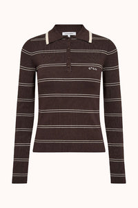 LueCC Stripe Polo Knit - Bruin