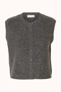 SLWLULU SL BUTTON O-NECK - Grijs