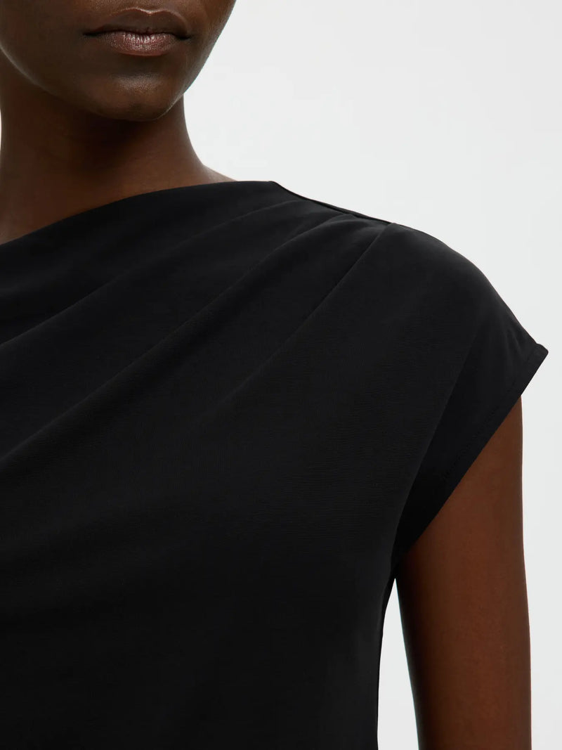 SLFMOLLY SS TOP  - Zwart