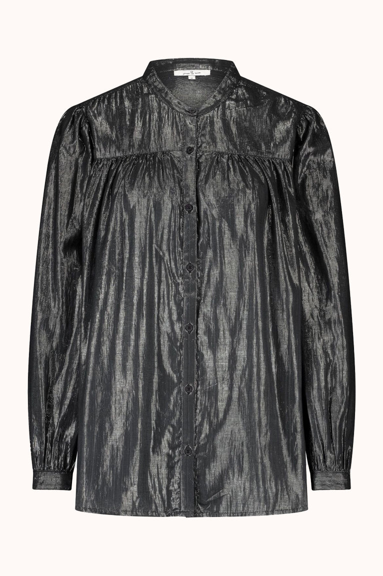 Avalon Blouse Patriot Blue Metallic