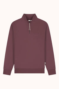 MIND SOFT HALF ZIP SWEAT - HUCKLEBERRY