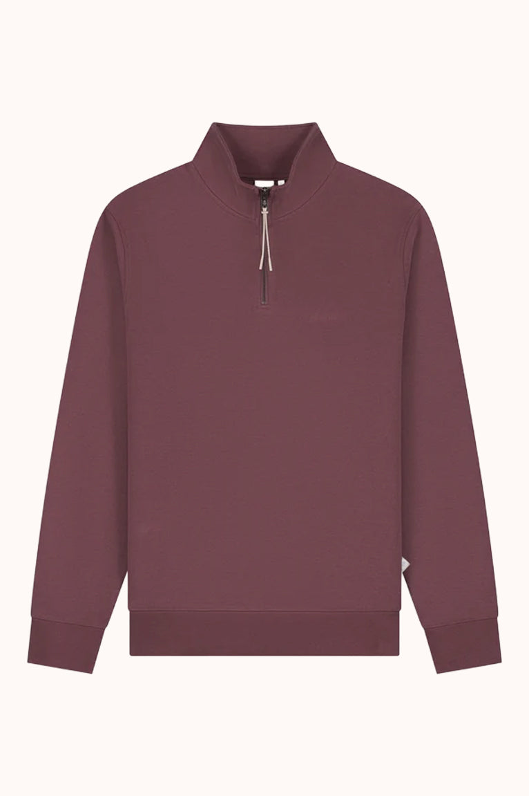 MIND SOFT HALF ZIP SWEAT - HUCKLEBERRY