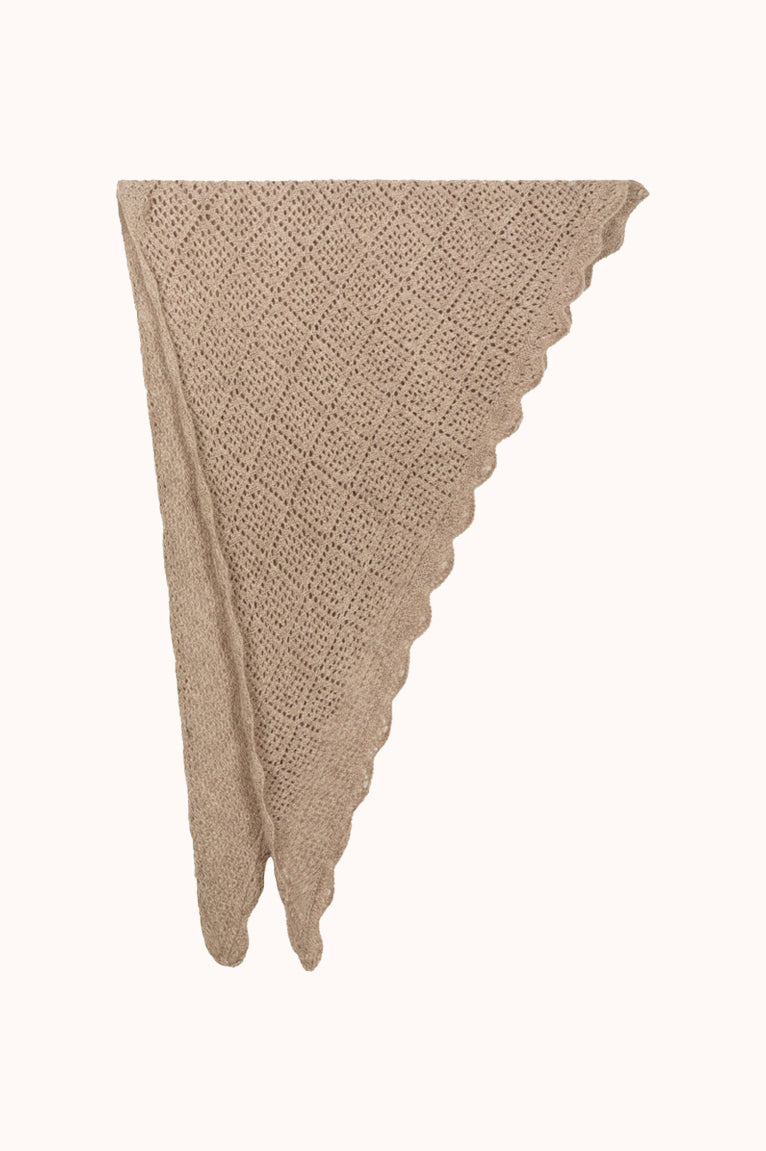 Misty Pointelle Scarf - Beige