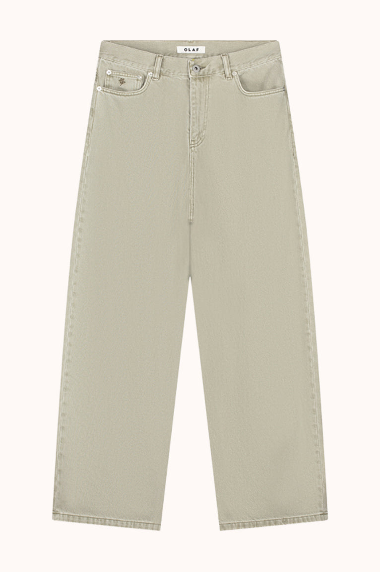 MONOGRAM BARREL LEG - Groen