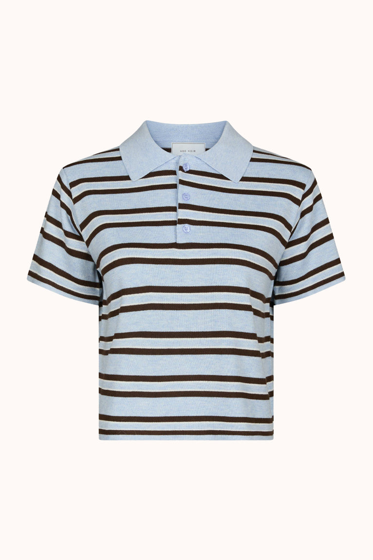 Mulann Polo Knit Blouse - Blauw