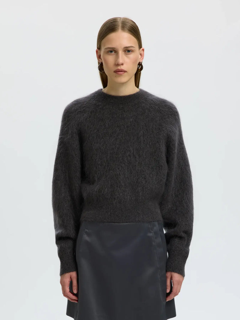 SLWMIRA LS KNIT SHORT O-NECK