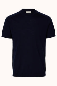 SLHTRAY SS KNIT MERINO CREW NECK
