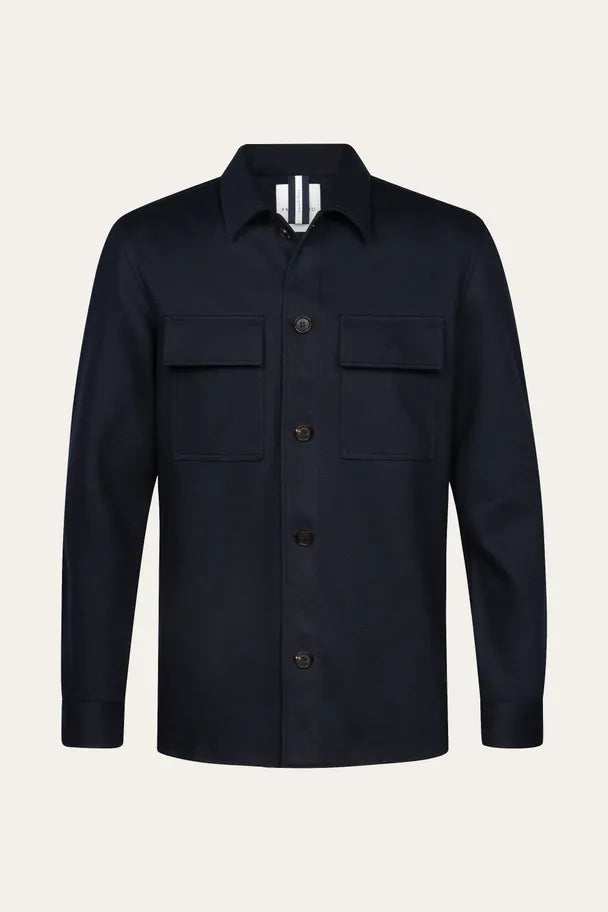Navy knitted overshirt