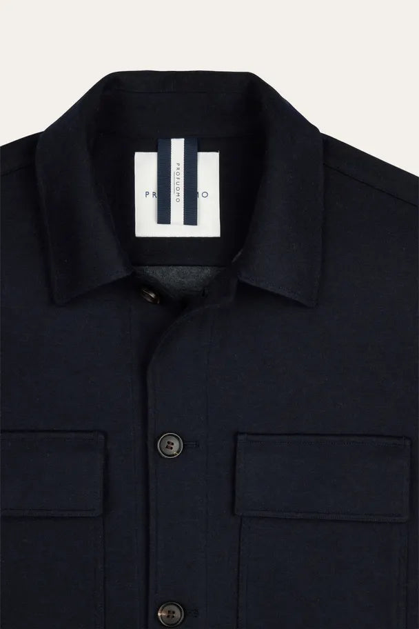 Navy knitted overshirt