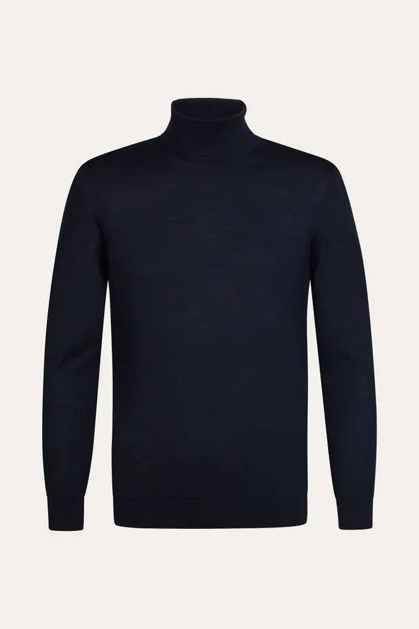 Navy merino rollneck