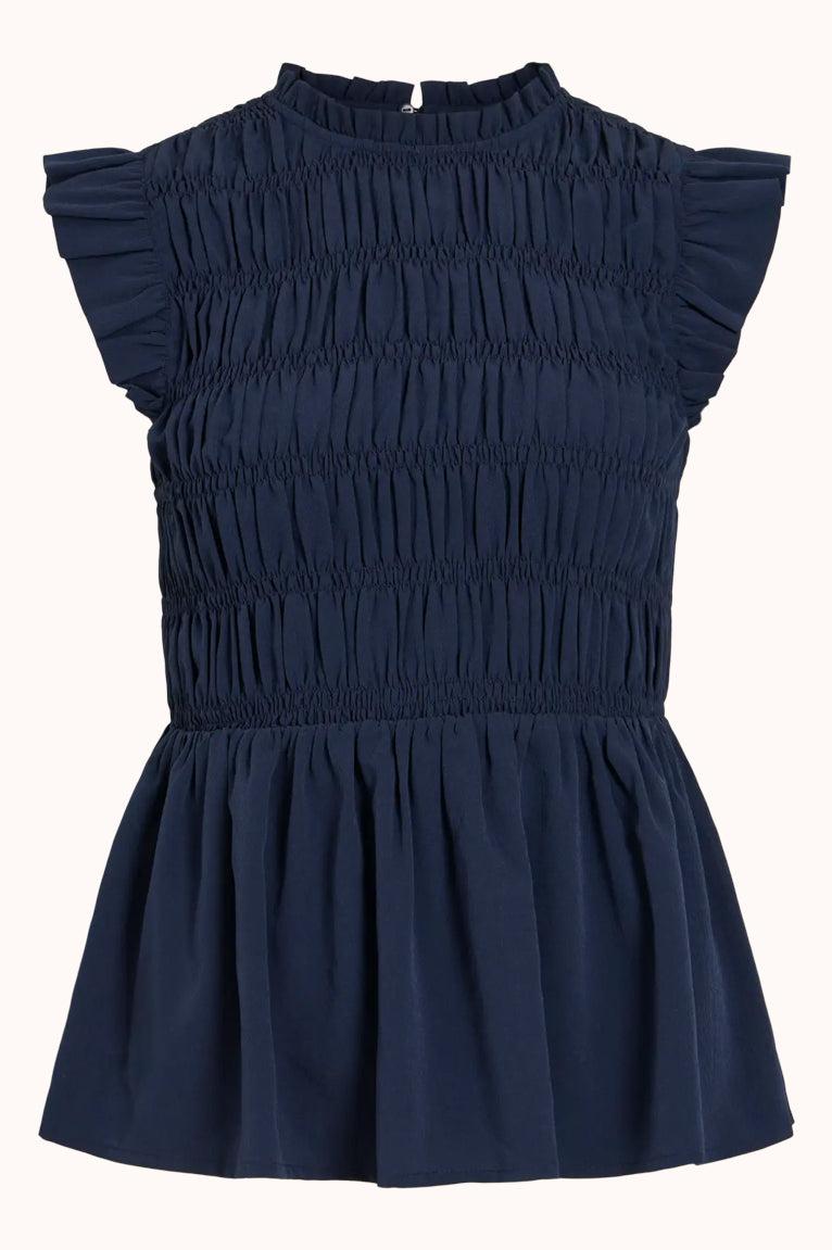 VILENINA C/S SMOCK TOP