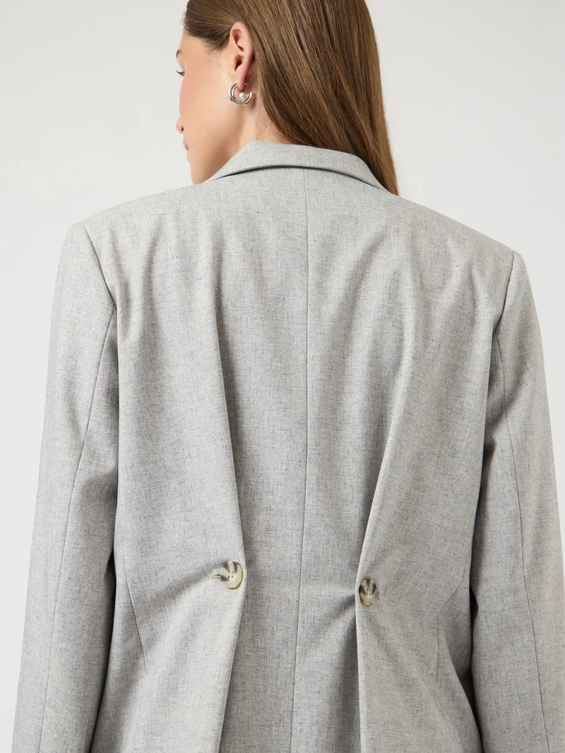 YASRIU LS BLAZER  - Light Grey Melange