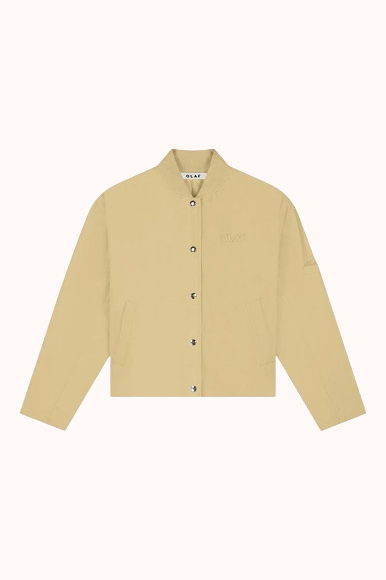 RETRO LOGO BOMBER JACKET - SAND
