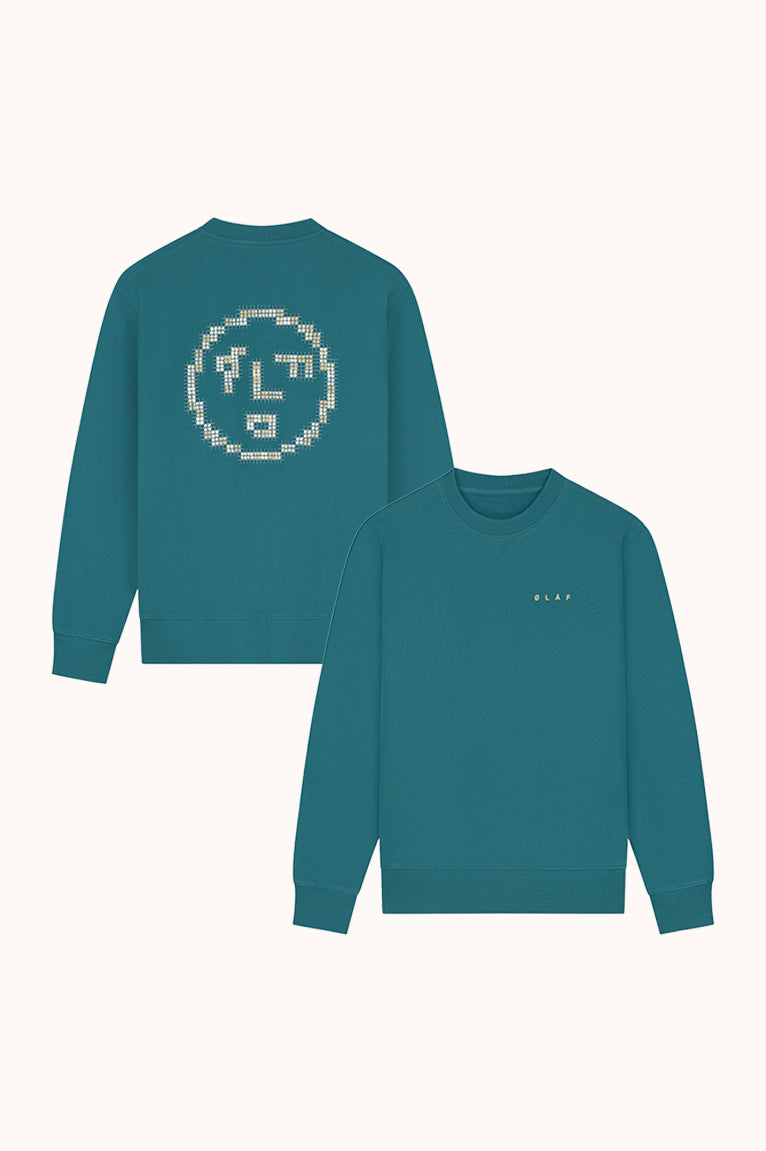 DOTTED FACE CREWNECK - Groen