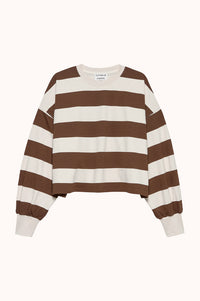 Oversized striped long sleeve - Bruin