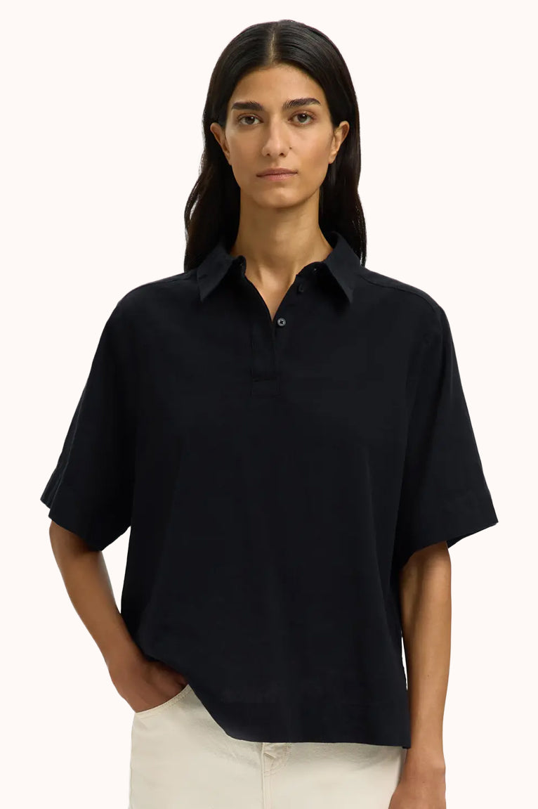 SLFLUISA LINEN BLEND POLO
