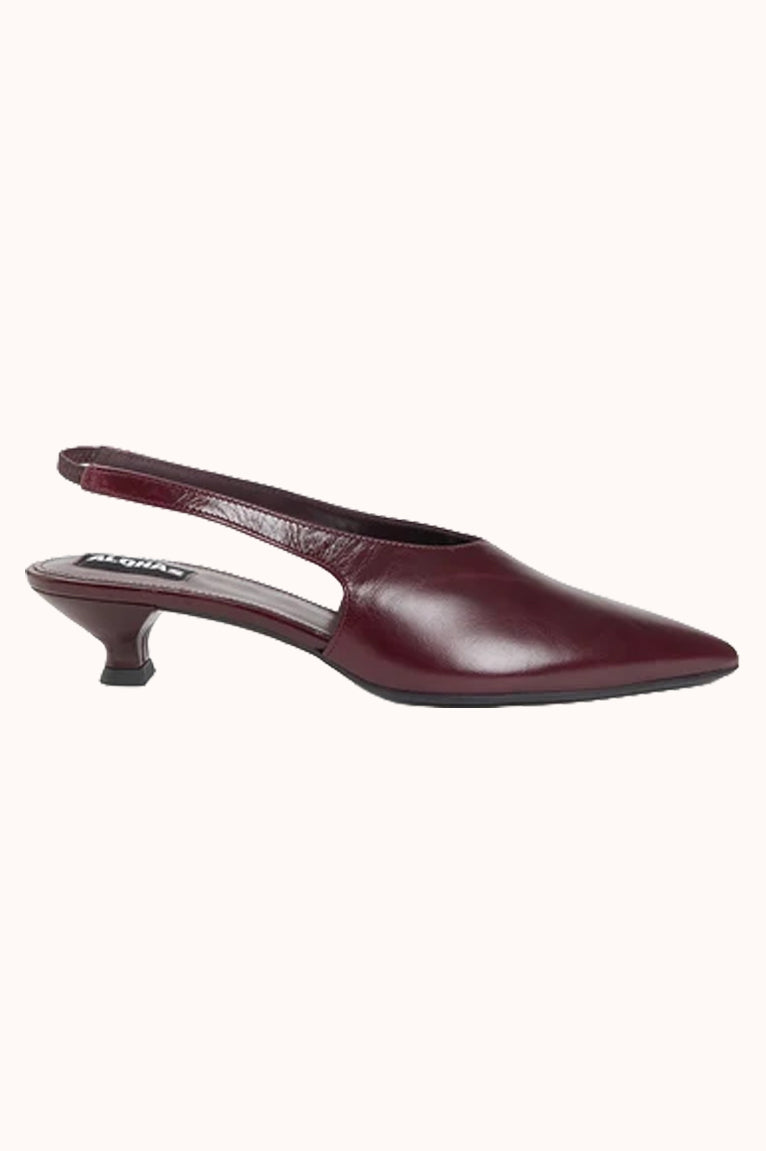 Eros Leather Pumps Burgundy
