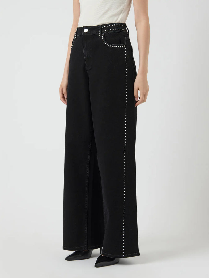 YASNOELLE HW STUDDED JEANS - D2D