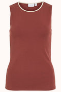 VIYARROW O-NECK S/L CONTRAST TOP