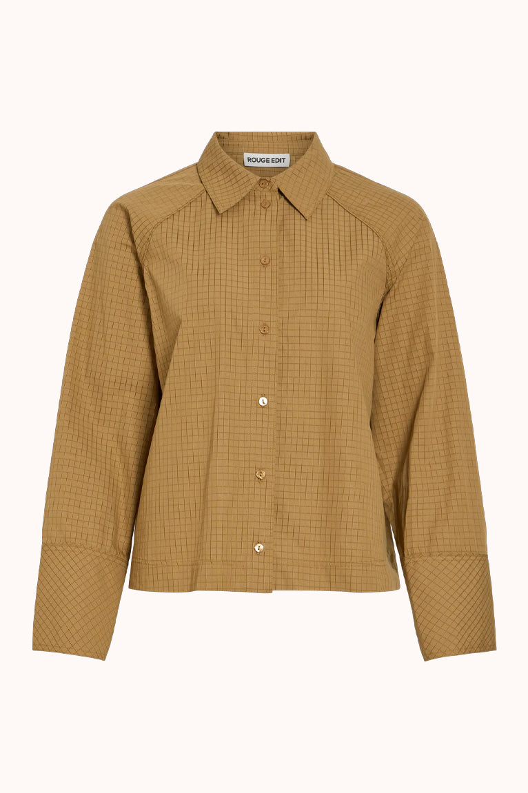 ROUJULIA L/S SHIRT - Dull Gold Meteorite