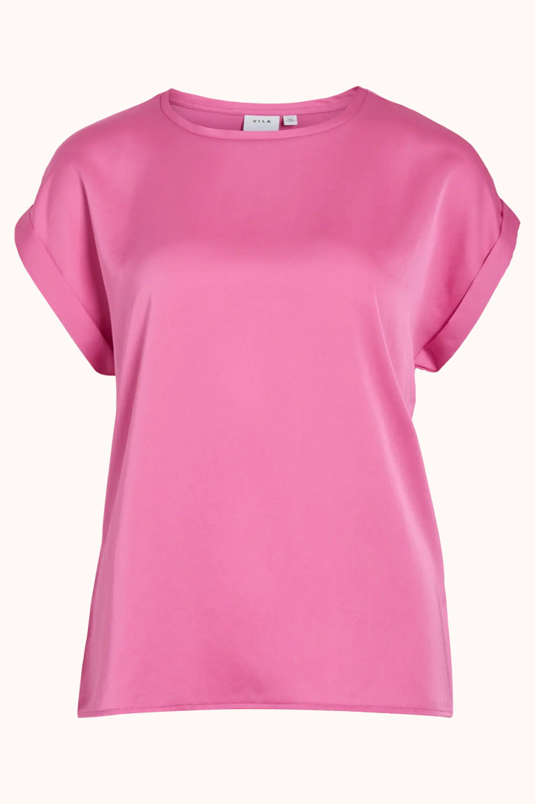 VIELLETTE S/S SATIN TOP