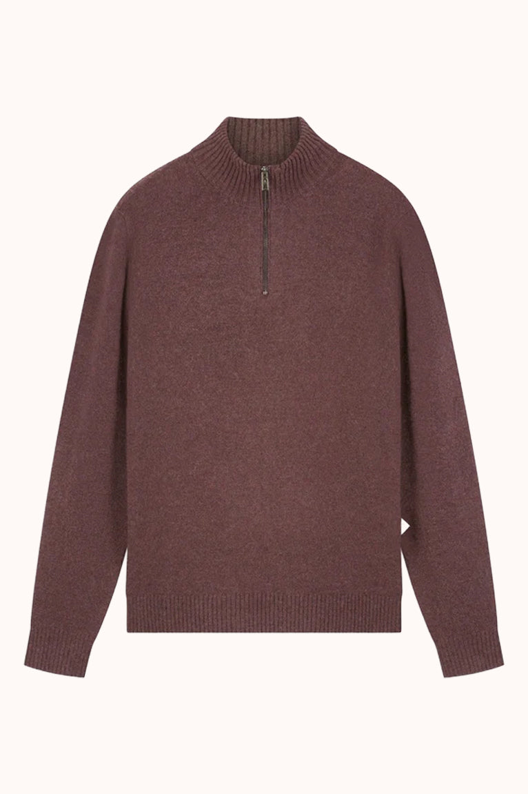 LAMAR KNITTED HALF ZIP - HUCKLEBERRY