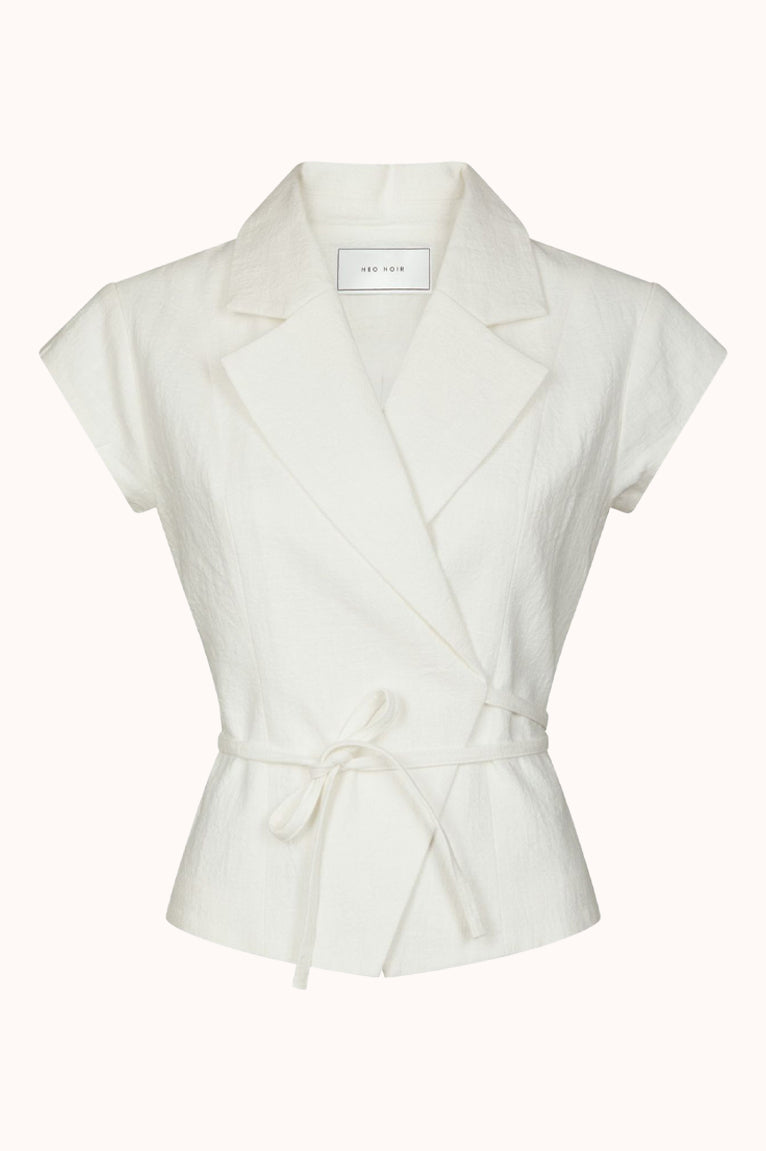 Salima Ramie Waistcoat - Ecru