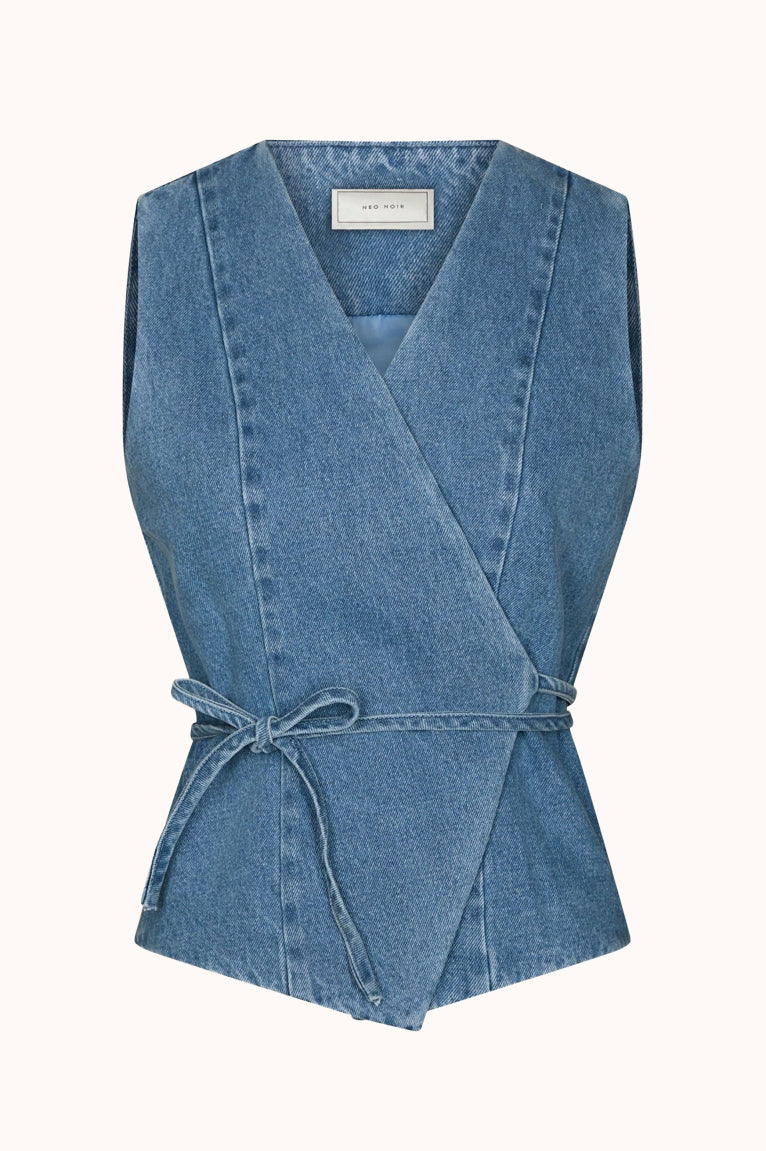 Samara Denim Waistcoat - Blauwe Jeans
